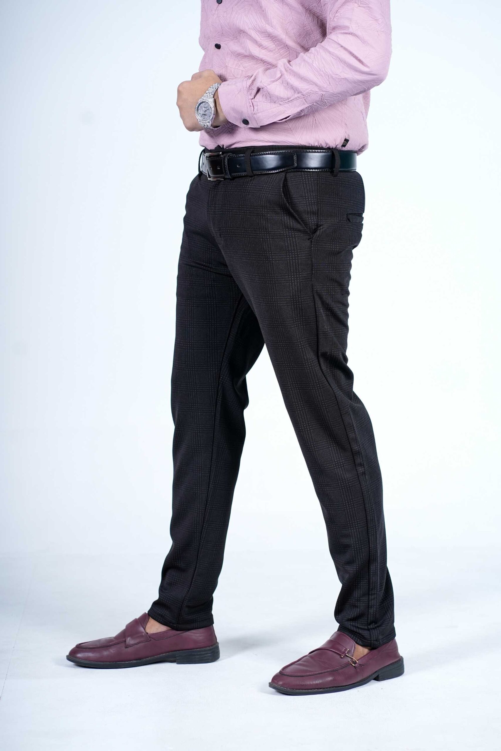 Stretchable China Formal Old Boy Check Pant. (NO BOBBLING GUARANTEE) - Image 3