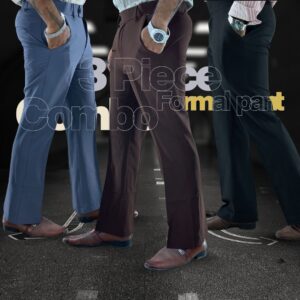 প্রিমিয়াম চায়না ডুবি ফরমাল প্যান্ট ( Steel Blue, Black , Coffee ) ( 3 Piece Pants )