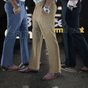 প্রিমিয়াম চায়না ডুবি ফরমাল প্যান্ট ( Steel Blue, Black , Khaki ) ( 3 Piece Pants )